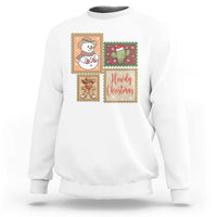 Howdy Christmas Postage Stamp Sweatshirt Western Life Holiday Gift - Wonder Print Shop