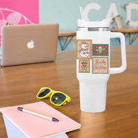 Howdy Christmas Postage Stamp Tumbler With Handle Western Life Holiday Gift - Wonder Print Shop