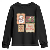 Howdy Christmas Postage Stamp Youth Sweatshirt Western Life Holiday Gift - Wonder Print Shop