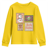 Howdy Christmas Postage Stamp Youth Sweatshirt Western Life Holiday Gift - Wonder Print Shop