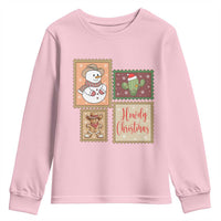 Howdy Christmas Postage Stamp Youth Sweatshirt Western Life Holiday Gift - Wonder Print Shop