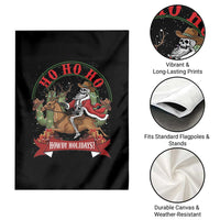 Funny Western Skeleton Cowboy Christmas Garden Flag Howdy Holidays - Wonder Print Shop