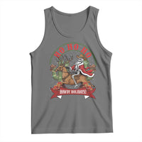 Funny Western Skeleton Cowboy Christmas Tank Top Howdy Holidays - Wonder Print Shop