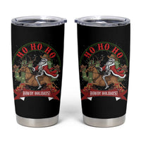 Funny Western Skeleton Cowboy Christmas Tumbler Cup Howdy Holidays - Wonder Print Shop