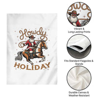Black Santa Howdy Western Cowboy Garden Flag Christmas Gift - Wonder Print Shop