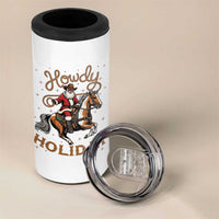 Black Santa Howdy Western Cowboy 4 in 1 Can Cooler Tumbler Christmas Gift - Wonder Print Shop