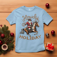Black Santa Howdy Western Cowboy T Shirt Christmas Gift - Wonder Print Shop