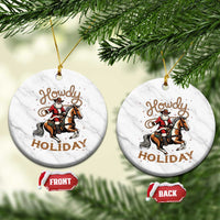 Black Santa Howdy Western Cowboy Ceramic Ornament Christmas Gift - Wonder Print Shop