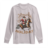 Black Santa Howdy Western Cowboy Long Sleeve Shirt Christmas Gift - Wonder Print Shop