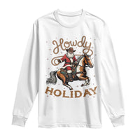 Black Santa Howdy Western Cowboy Long Sleeve Shirt Christmas Gift - Wonder Print Shop