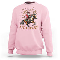 Black Santa Howdy Western Cowboy Sweatshirt Christmas Gift - Wonder Print Shop