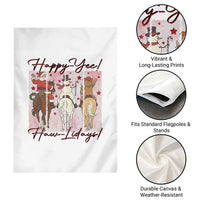Western Christmas Horse Rider Garden Flag Happy Yee Haw Lidays - Wonder Print Shop
