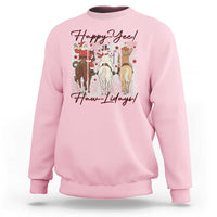 Western Christmas Horse Rider Sweatshirt Happy Yee Haw Lidays - Wonder Print Shop
