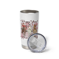 Western Christmas Horse Rider Tumbler Cup Happy Yee Haw Lidays - Wonder Print Shop