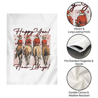 Happy Yee Haw Lidays Garden Flag Western Christmas Horse Rider Cowgirl Gift - Wonder Print Shop