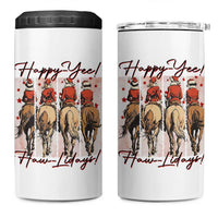 Happy Yee Haw Lidays 4 in 1 Can Cooler Tumbler Western Christmas Horse Rider Cowgirl Gift - Wonder Print Shop