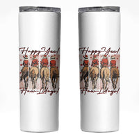 Happy Yee Haw Lidays Skinny Tumbler Western Christmas Horse Rider Cowgirl Gift - Wonder Print Shop