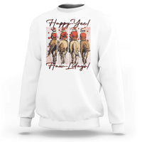 Happy Yee Haw Lidays Sweatshirt Western Christmas Horse Rider Cowgirl Gift - Wonder Print Shop