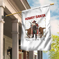 Howdy Santa Merry Christmas Y'all Garden Flag Funny Western Bull Riding - Wonder Print Shop