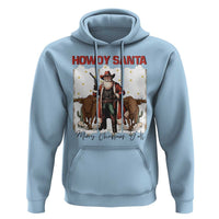 Howdy Santa Merry Christmas Y'all Hoodie Funny Western Bull Riding - Wonder Print Shop