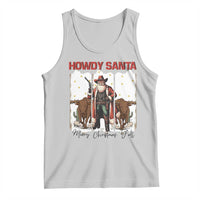 Howdy Santa Merry Christmas Y'all Tank Top Funny Western Bull Riding - Wonder Print Shop