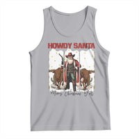 Howdy Santa Merry Christmas Y'all Tank Top Funny Western Bull Riding - Wonder Print Shop
