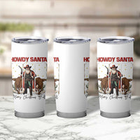 Howdy Santa Merry Christmas Y'all Tumbler Cup Funny Western Bull Riding - Wonder Print Shop