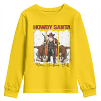 Howdy Santa Merry Christmas Y'all Youth Sweatshirt Funny Western Bull Riding - Wonder Print Shop