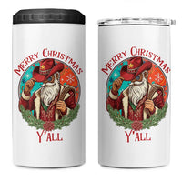 Howdy Santa Merry Christmas Y'all 4 in 1 Can Cooler Tumbler Funny Western Holiday Gift - Wonder Print Shop