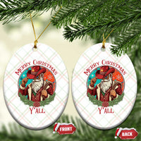 Howdy Santa Merry Christmas Y'all Ceramic Ornament Funny Western Holiday Gift - Wonder Print Shop