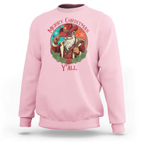 Howdy Santa Merry Christmas Y'all Sweatshirt Funny Western Holiday Gift - Wonder Print Shop