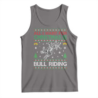 All I Want For Christmas Is Bull Riding Tank Top Skeleton Cowboy Ugly Sweater Gift - Wonder Print Shop