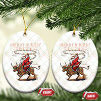 Merry Buckin Christmas Ceramic Ornament Black Santa Western Rodeo Gift - Wonder Print Shop