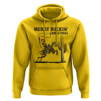 Merry Buckin Christmas Hoodie Funny Skeleton Santa Horse Rider - Wonder Print Shop