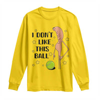 Funny Marcus The Worm Tennis Lover Long Sleeve Shirt I Do Not Like This Ball - Wonder Print Shop