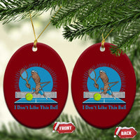 I Do Not Like This Ball Ceramic Ornament Funny Marcus The Worm Tennis Meme - Wonder Print Shop