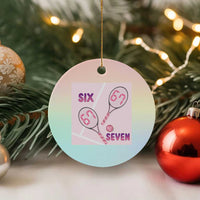Funny Six Seven Tennis Meme Ceramic Ornament Valentine For Women - Wonder Print Shop