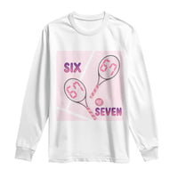 Funny Six Seven Tennis Meme Long Sleeve Shirt Valentine For Women - Wonder Print Shop