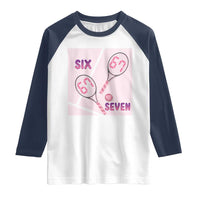 Funny Six Seven Tennis Meme Raglan Shirt Valentine For Women - Wonder Print Shop