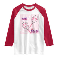 Funny Six Seven Tennis Meme Raglan Shirt Valentine For Women - Wonder Print Shop