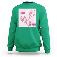 Funny Six Seven Tennis Meme Sweatshirt Valentine For Women - Wonder Print Shop