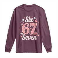 Funny Six Seven Tennis Meme Long Sleeve Shirt Gen Z Valentine - Wonder Print Shop