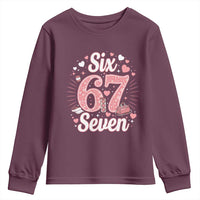 Funny Six Seven Tennis Meme Youth Sweatshirt Gen Z Valentine - Wonder Print Shop