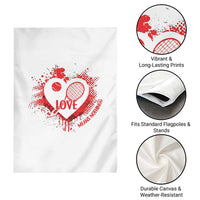 Love Means Nothing To A Tennis Player Garden Flag Valentines Day Gift - Wonder Print Shop
