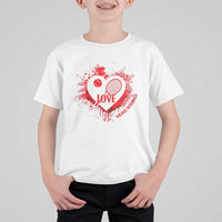 Love Means Nothing To A Tennis Player T Shirt For Kid Valentines Day Gift - Wonder Print Shop