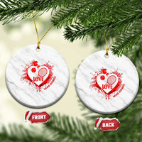 Love Means Nothing To A Tennis Player Ceramic Ornament Valentines Day Gift - Wonder Print Shop