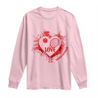 Love Means Nothing To A Tennis Player Long Sleeve Shirt Valentines Day Gift - Wonder Print Shop