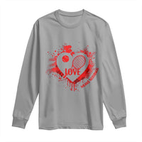 Love Means Nothing To A Tennis Player Long Sleeve Shirt Valentines Day Gift - Wonder Print Shop