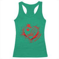 Love Means Nothing To A Tennis Player Racerback Tank Top Valentines Day Gift - Wonder Print Shop