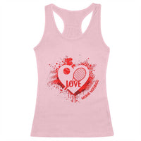Love Means Nothing To A Tennis Player Racerback Tank Top Valentines Day Gift - Wonder Print Shop